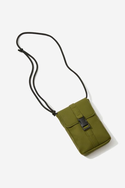 Metro Phone Crossbody Pouch, OLIVE