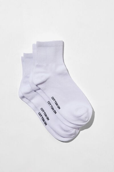 The Perfect Pair Quarter Crew Sock 2Pk, WHITE