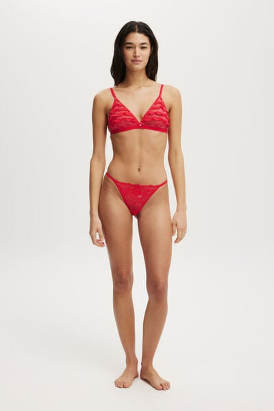 Everyday Lace Tanga G String Brief, CHERRY PIE