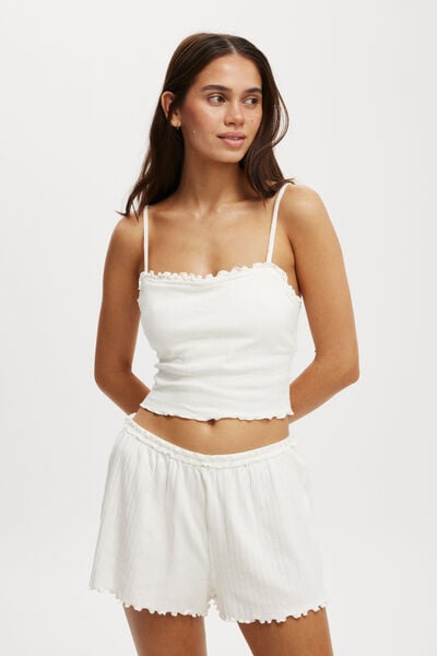 Soft Pointelle Cami, COCONUT MILK